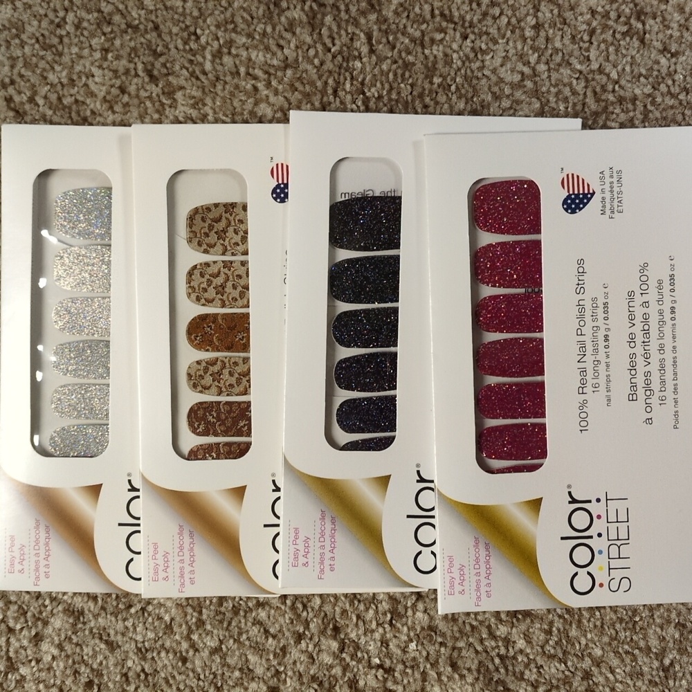 4 BRAND NEW COLOR STREET SETS